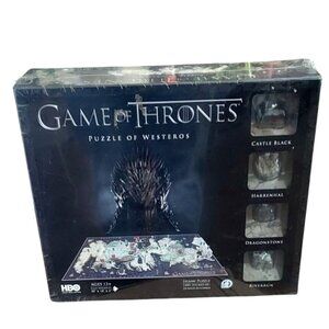 SEALED Game of Thrones 4D 3-Layer Puzzle of Westeros 1400+ Pieces 65+ Buildings
